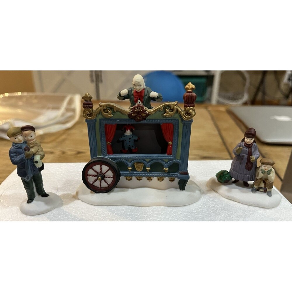 Department 56 Heritage Village The Old Puppeteer Set of 3 Porcelain #5802-5